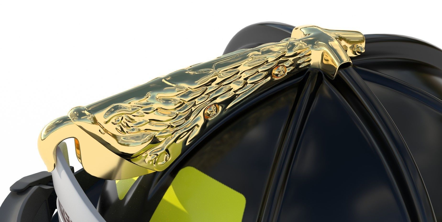 Fireman Helmet Firefighter Uniform 3D model_4