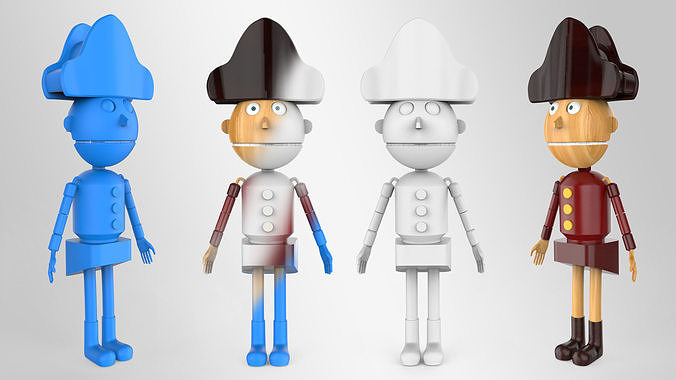 Nut cracker movie character Lowpoly 3d model Printable Low-poly 3D model