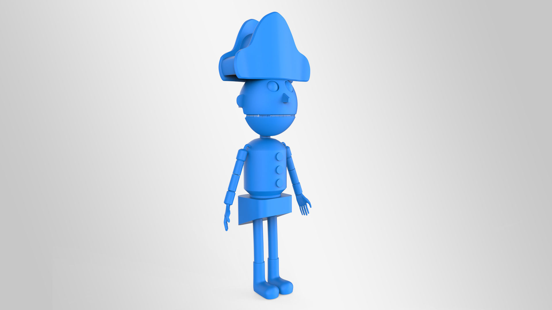 Nut cracker movie character Lowpoly 3d model Printable Low-poly 3D model_6