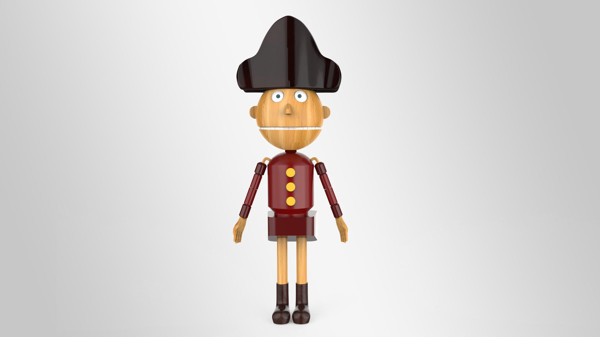 Nut cracker movie character Lowpoly 3d model Printable Low-poly 3D model_1