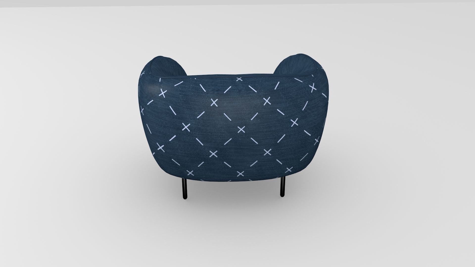Arm Chair Low-poly 3D model_9