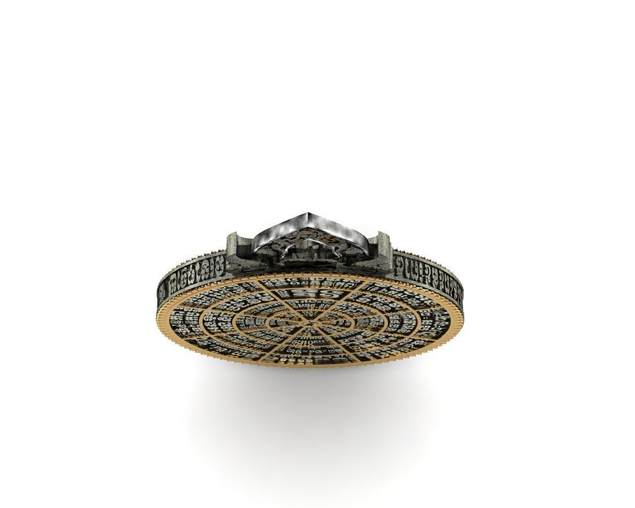 Necklace taiwanese zodiac wheel 3D print model_6