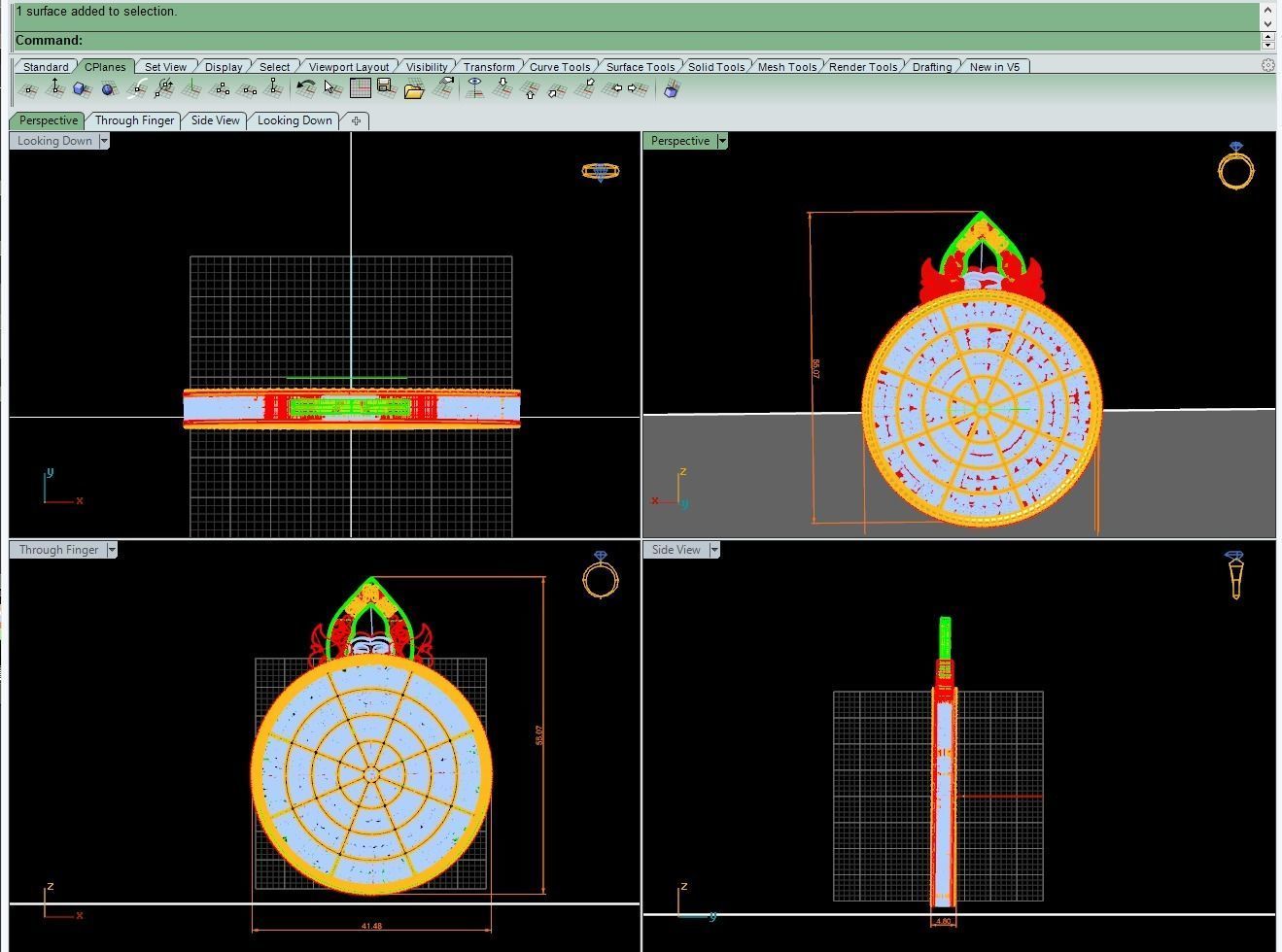 Necklace taiwanese zodiac wheel 3D print model_5