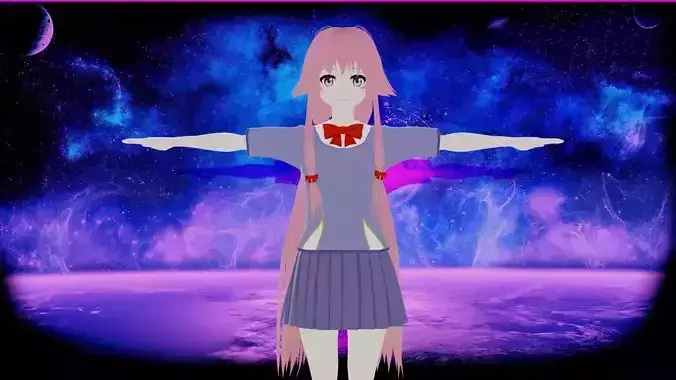 Yuno Gasai - Original 3d character for vrchat