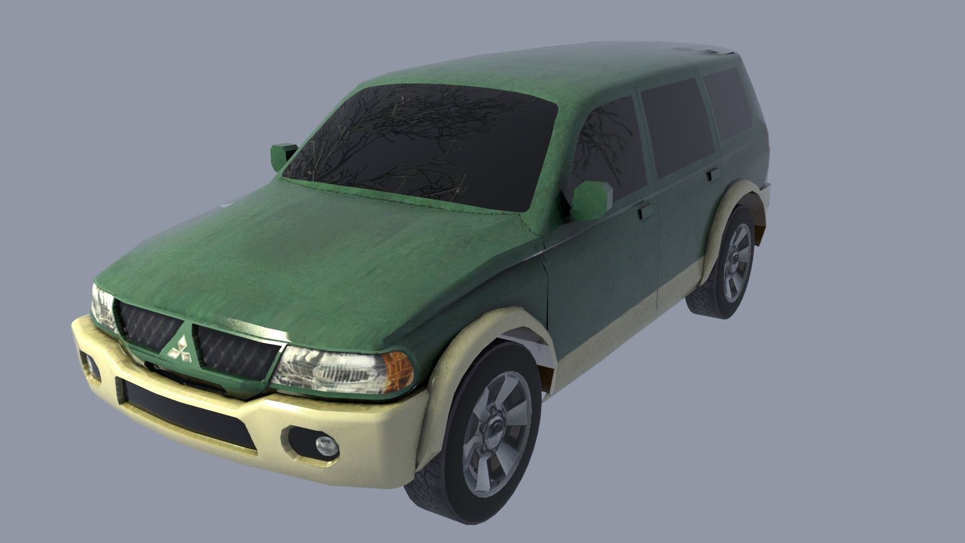 Mitsubishi Nativa Low-poly 3D model_3