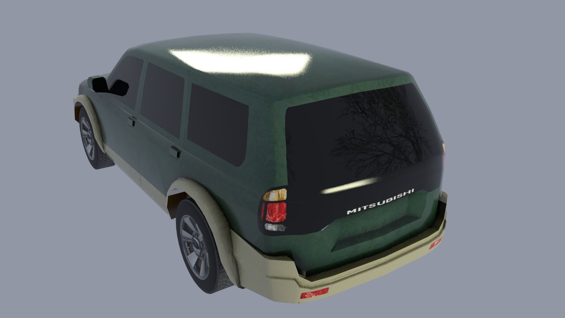 Mitsubishi Nativa Low-poly 3D model_4