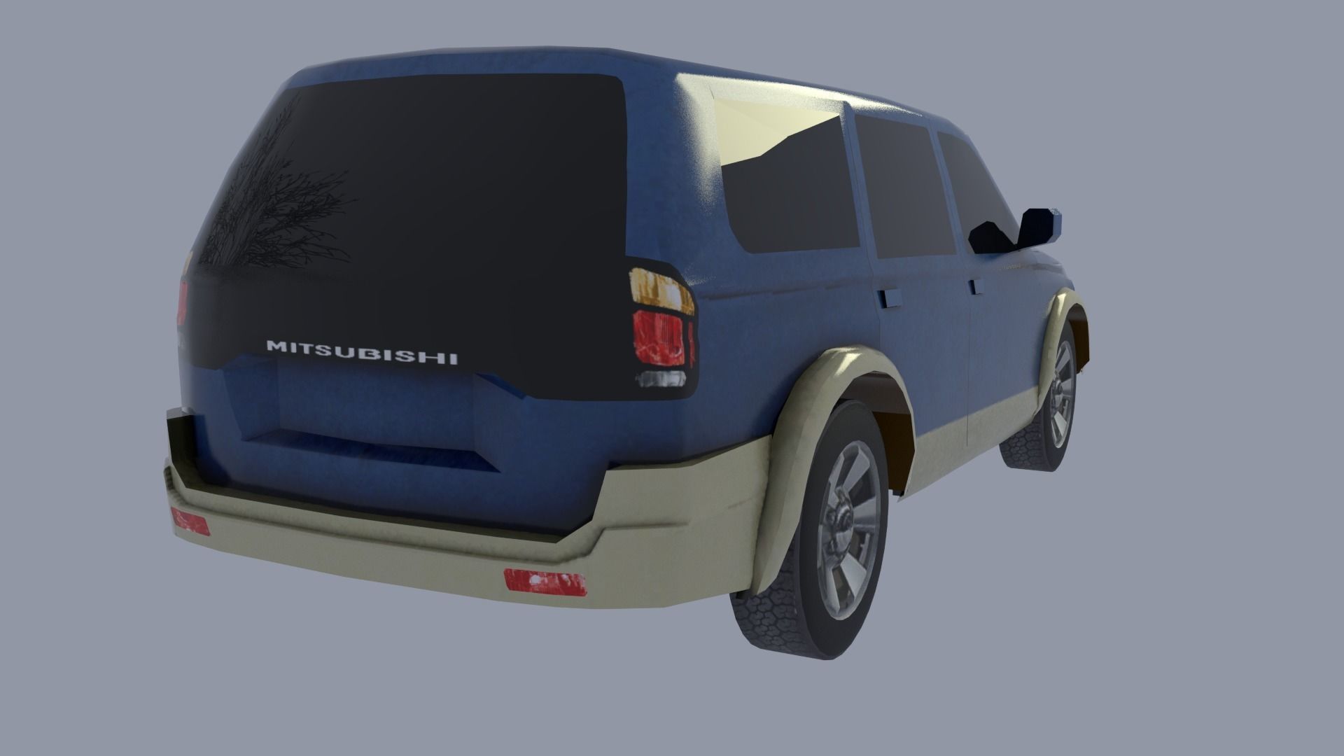 Mitsubishi Nativa Low-poly 3D model_2