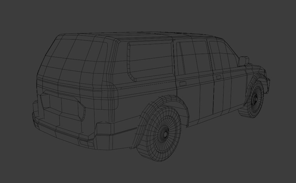 Mitsubishi Nativa Low-poly 3D model_7