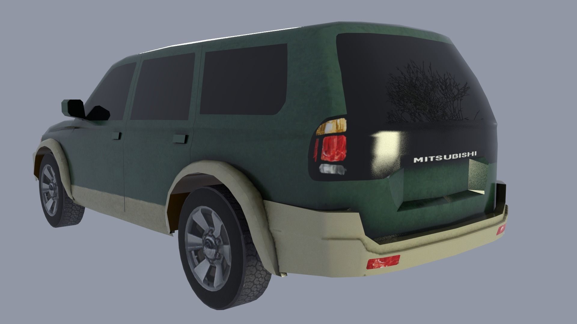 Mitsubishi Nativa Low-poly 3D model_5