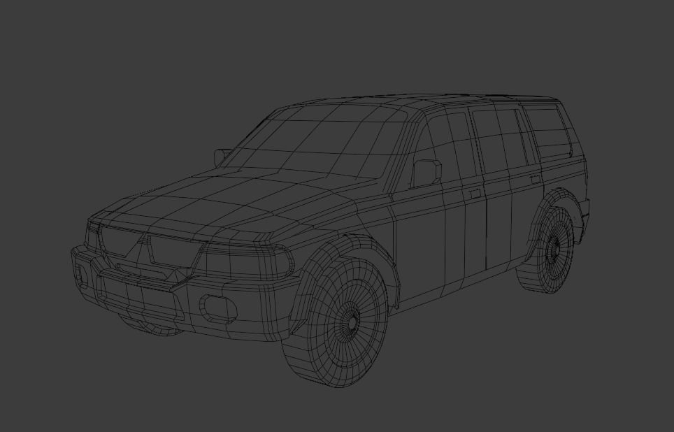 Mitsubishi Nativa Low-poly 3D model_6