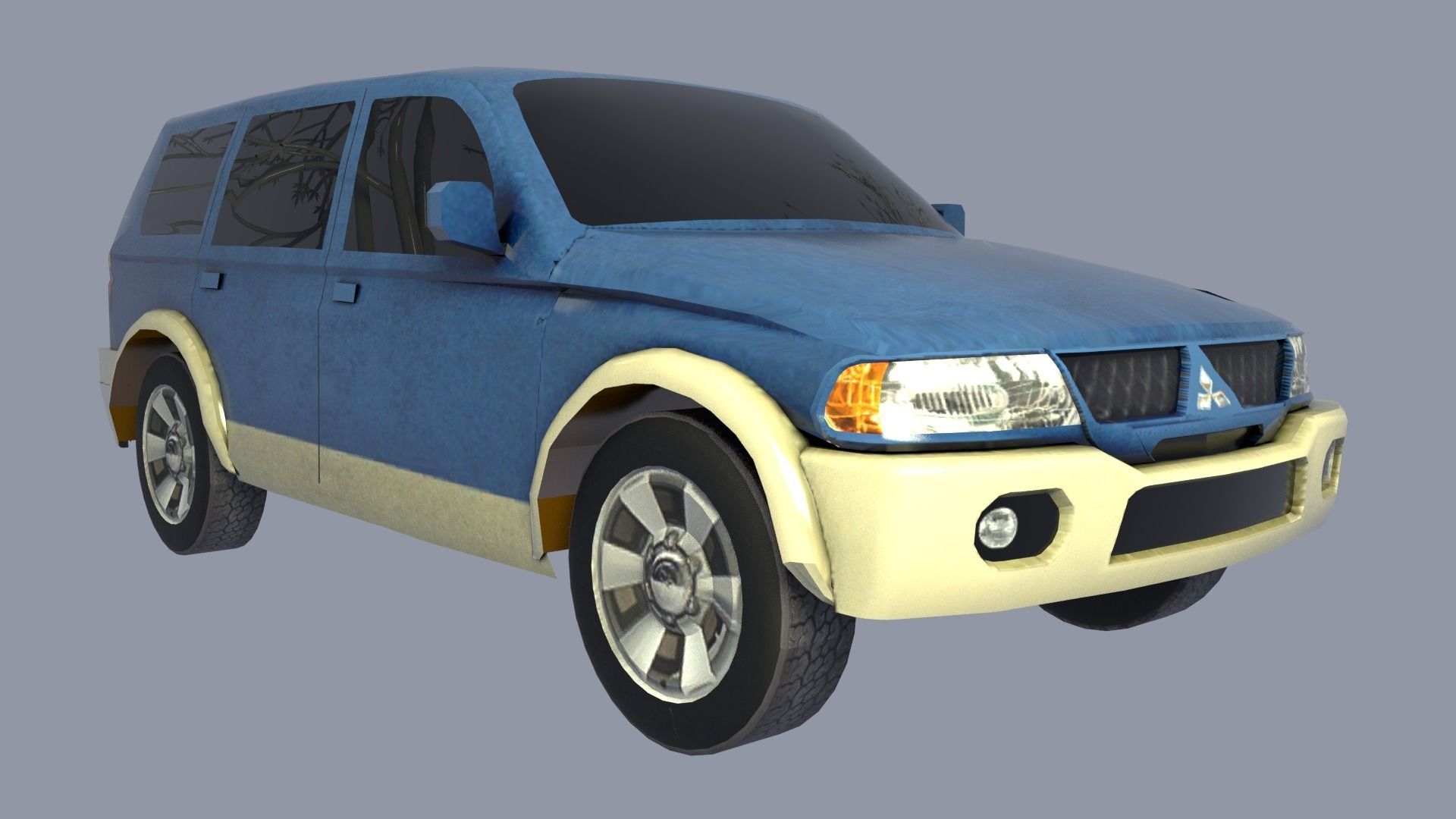 Mitsubishi Nativa Low-poly 3D model_1