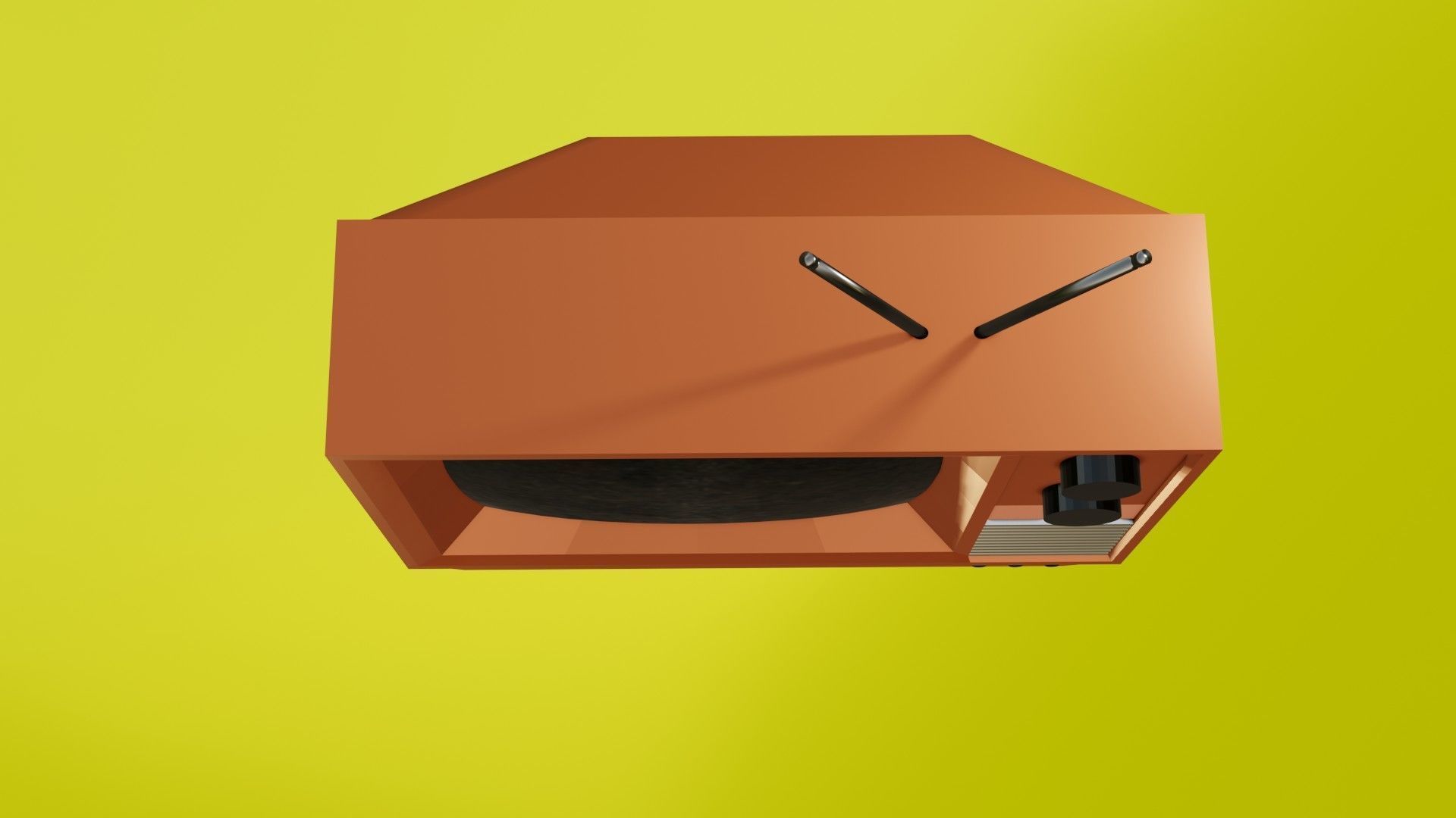 Old style TV Free 3D model_4