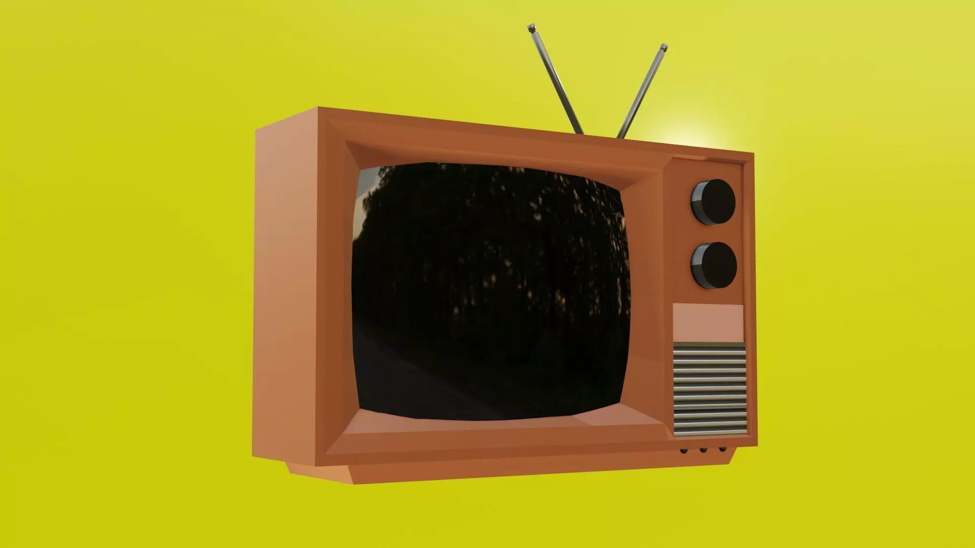 Old style TV Free 3D model_0