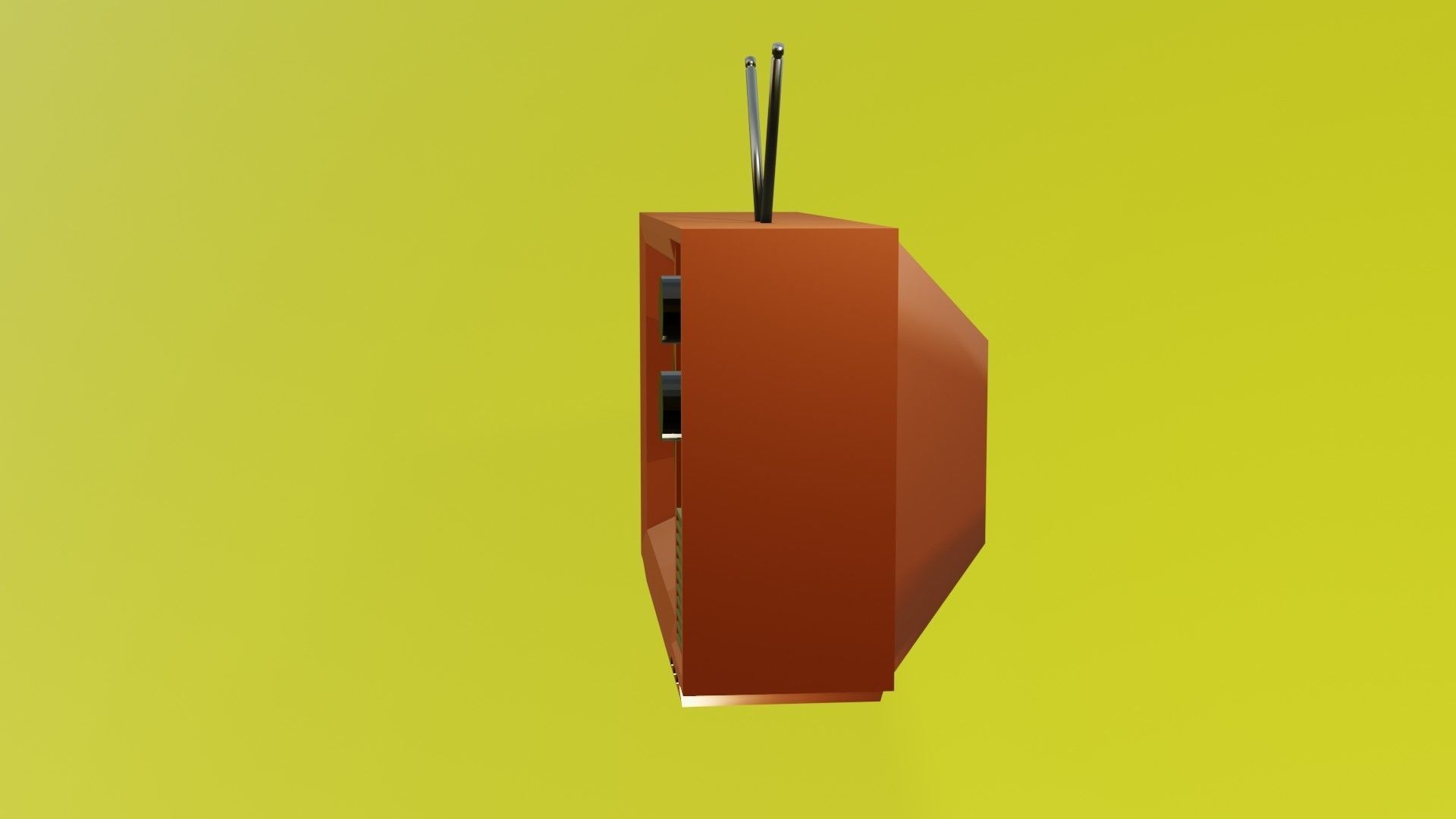 Old style TV Free 3D model_3