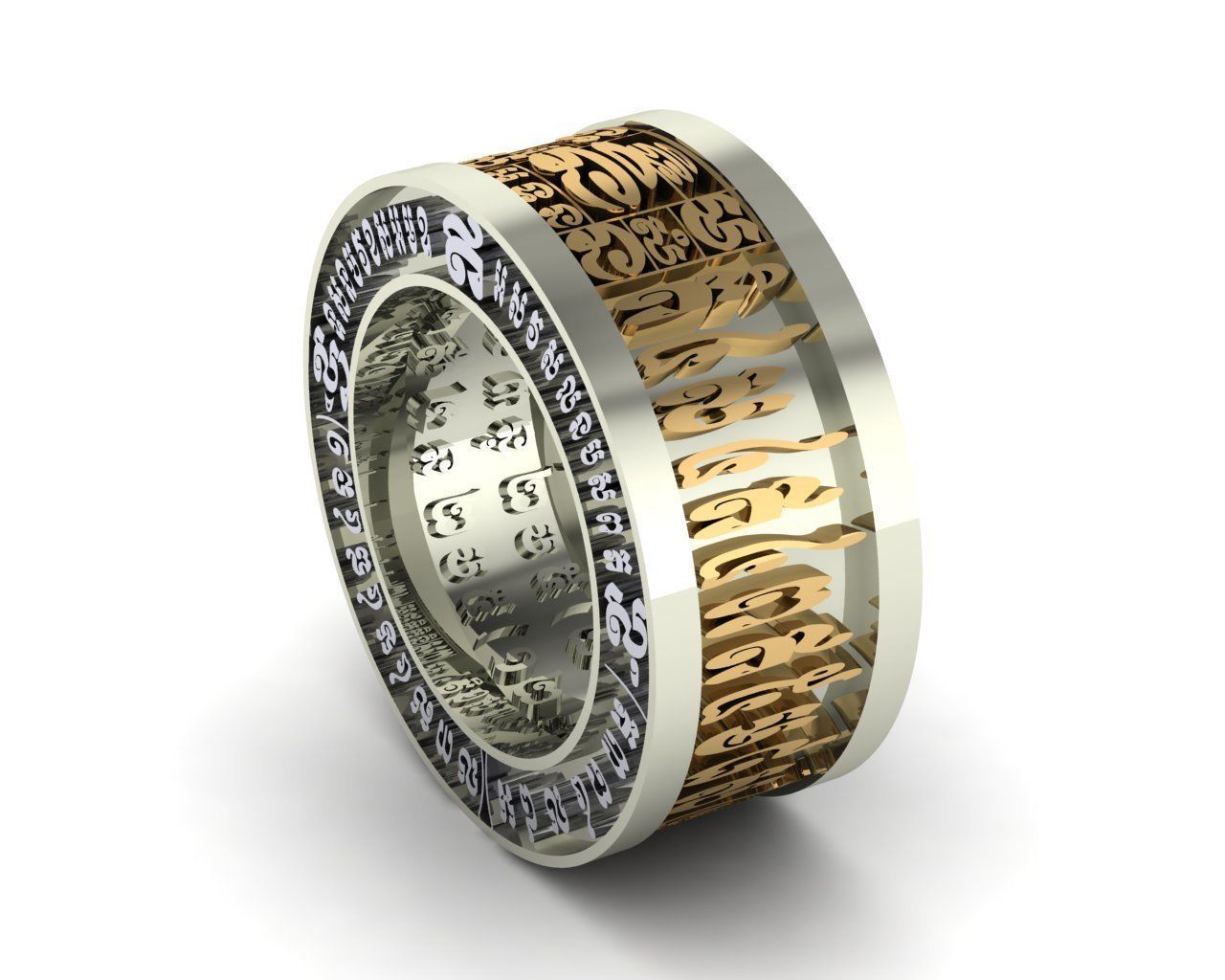 Ring of man 3D print model_3