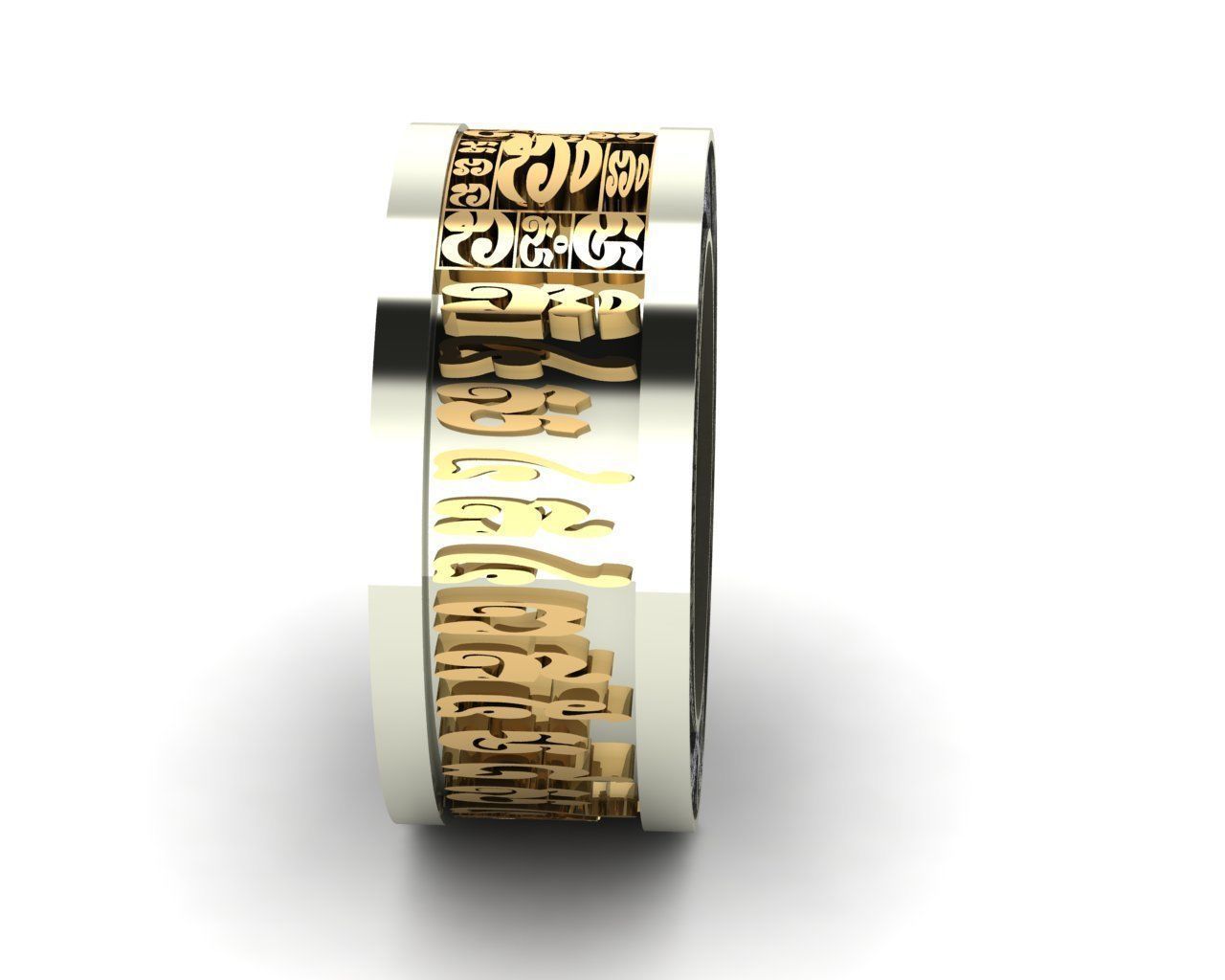 Ring of man 3D print model_4