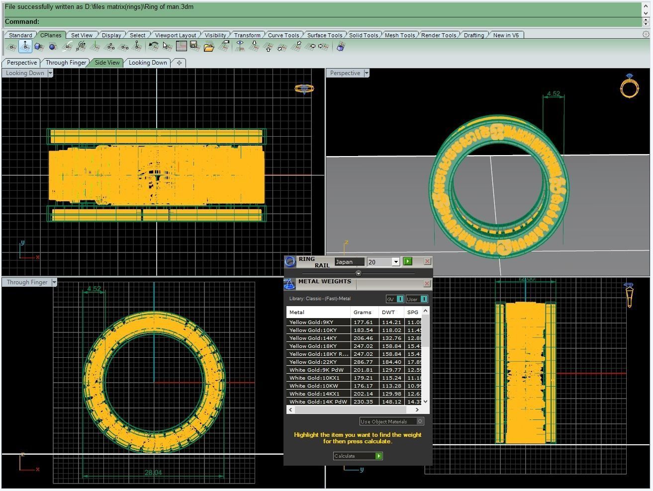 Ring of man 3D print model_5