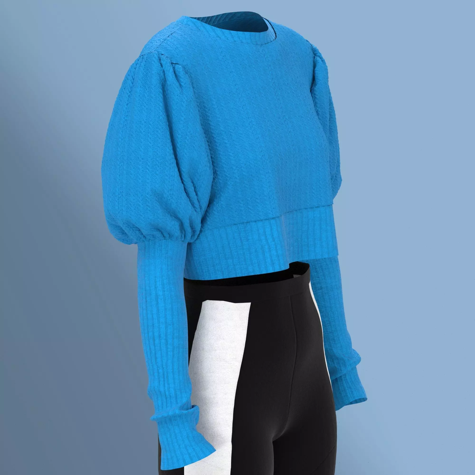 Ladies Party Sweater and Legging Low-poly 3D model_0