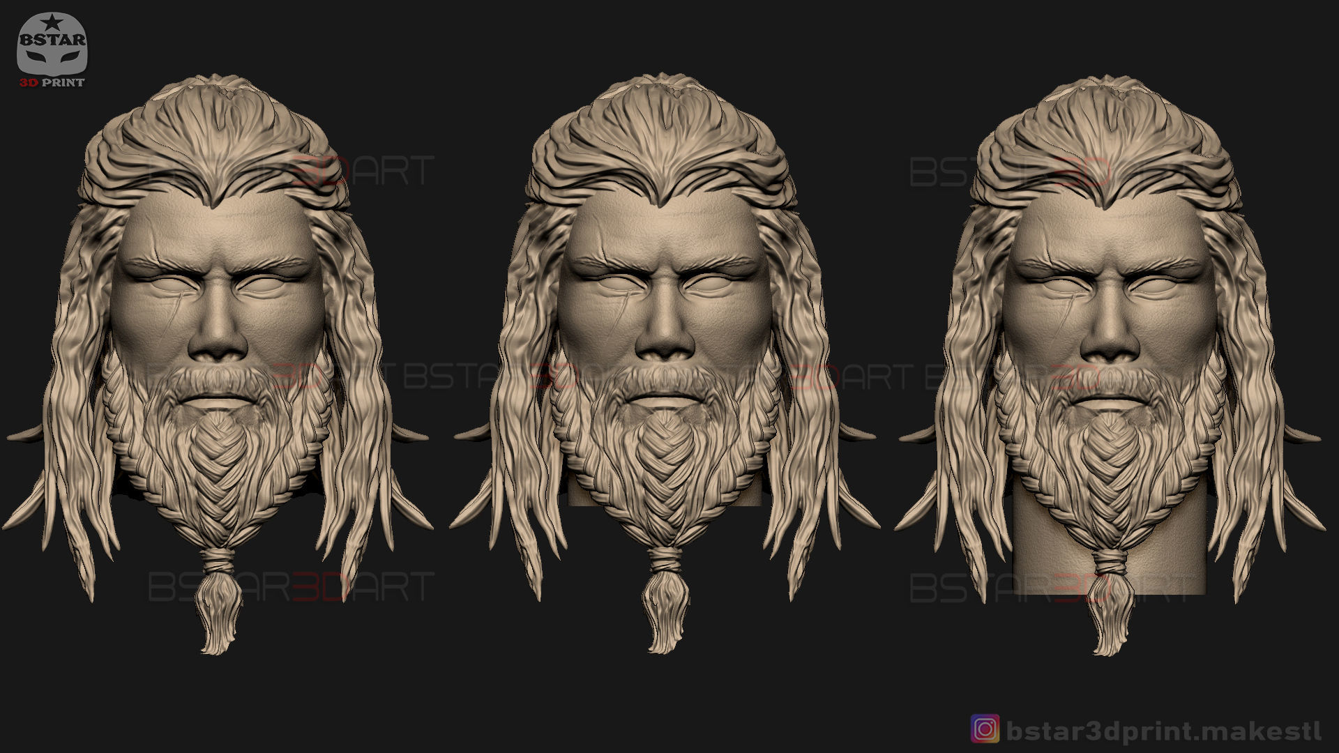 Thor Head - Chris Hemsworth - Avenger - Endgame 3D print model_10