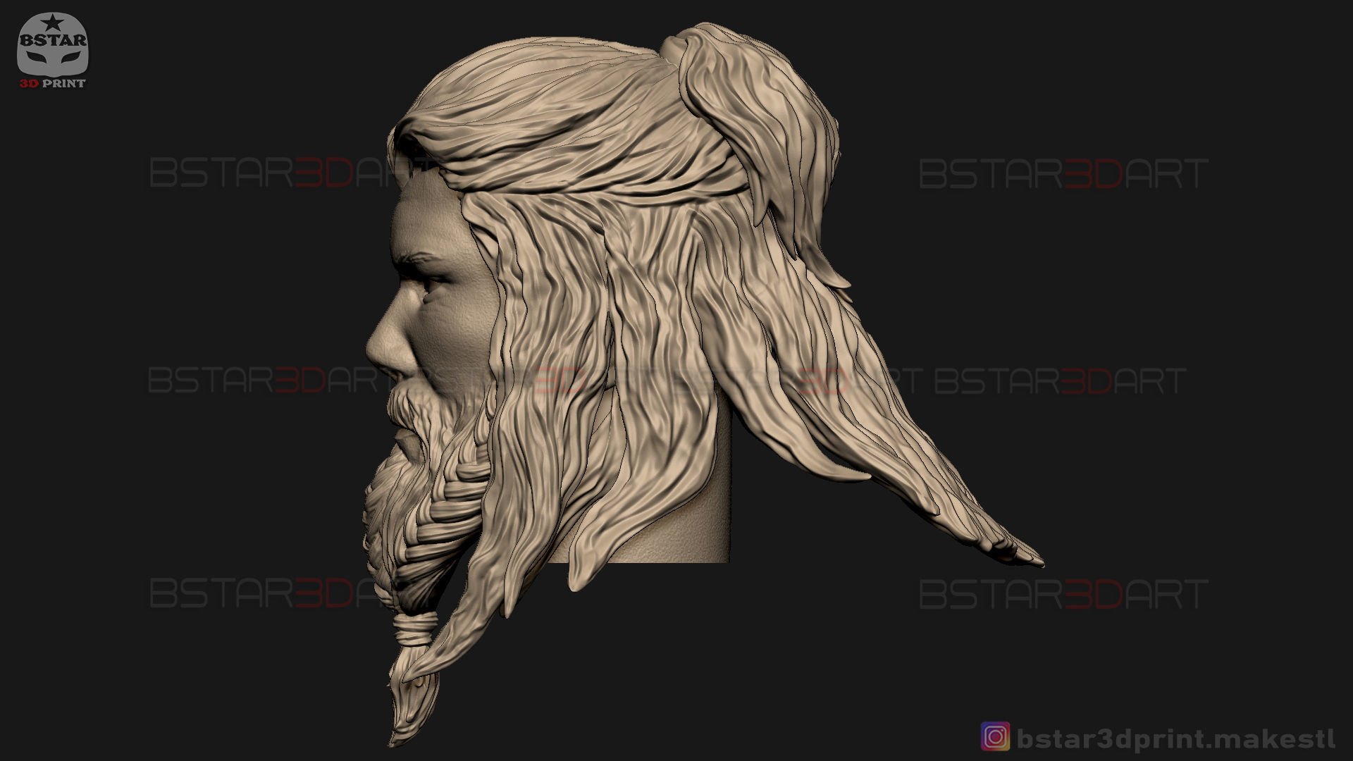 Thor Head - Chris Hemsworth - Avenger - Endgame 3D print model_3