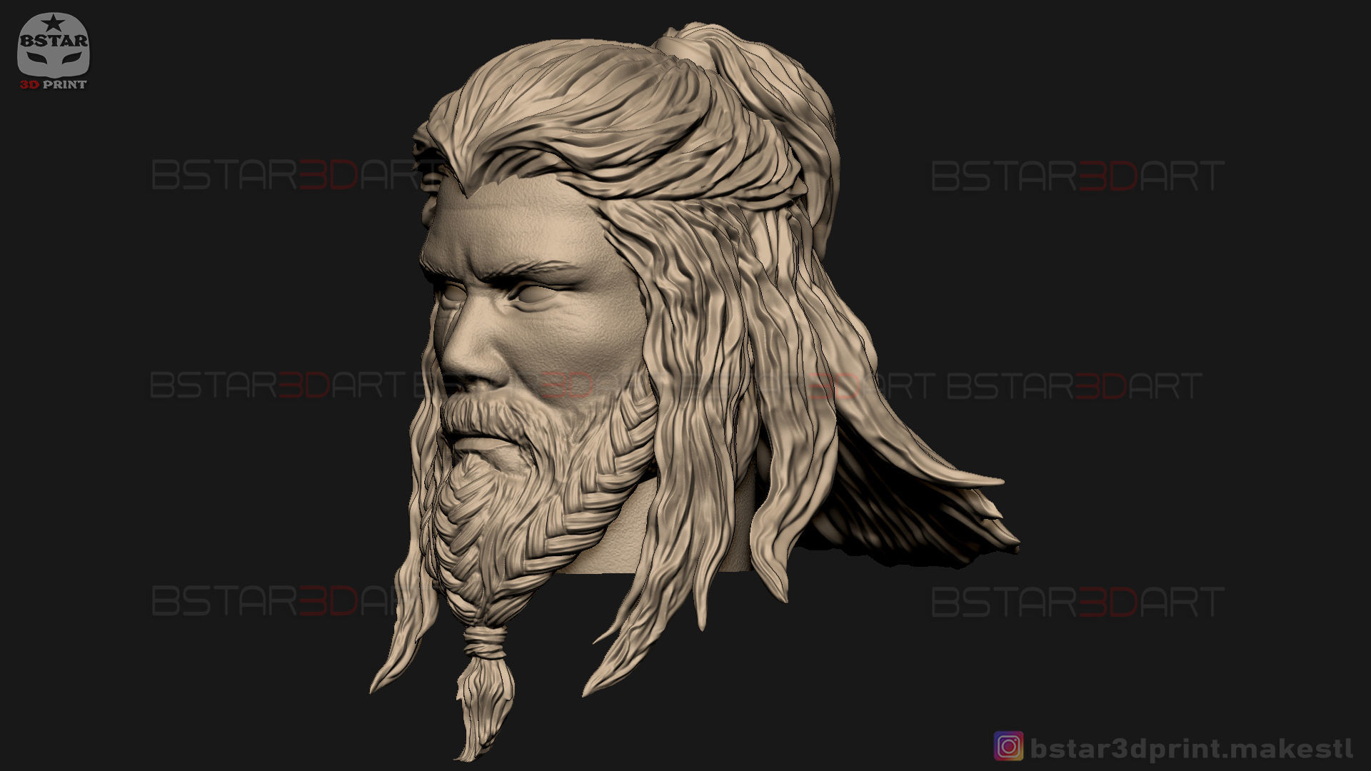Thor Head - Chris Hemsworth - Avenger - Endgame 3D print model_2