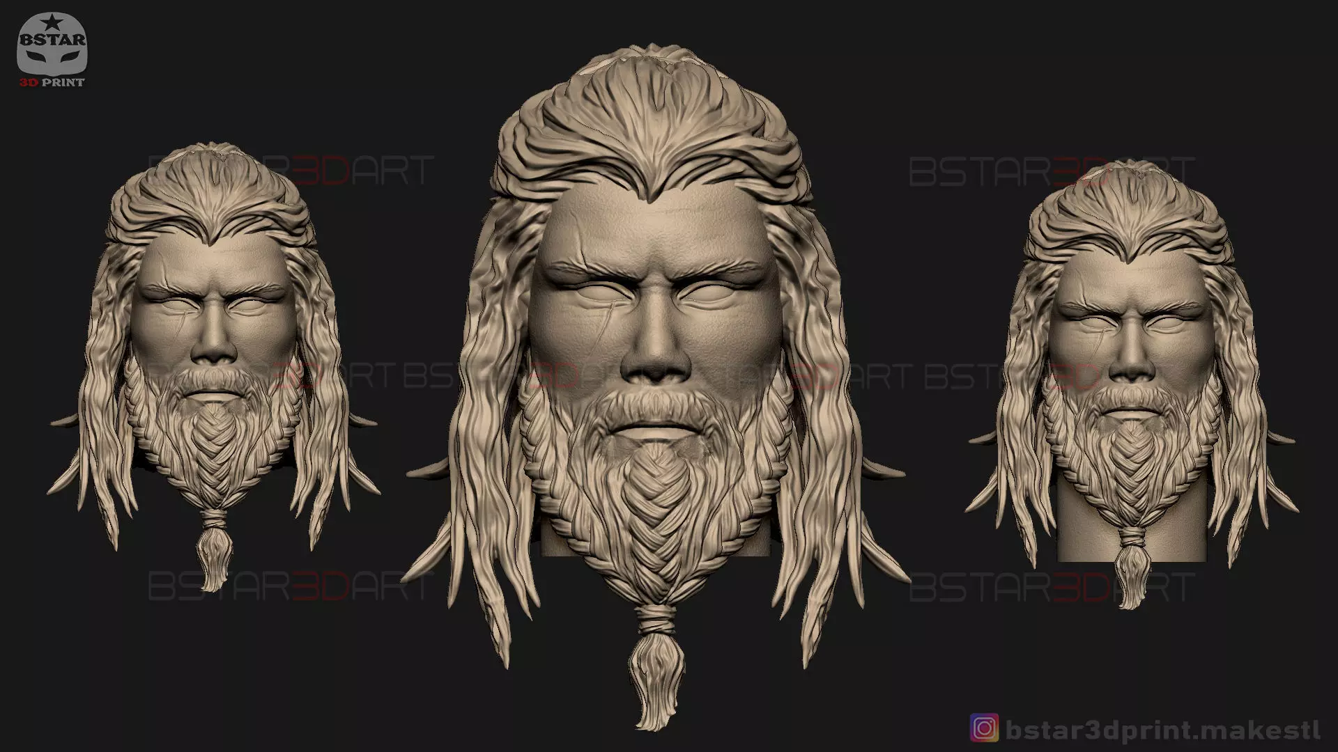 Thor Head - Chris Hemsworth - Avenger - Endgame 3D print model_0