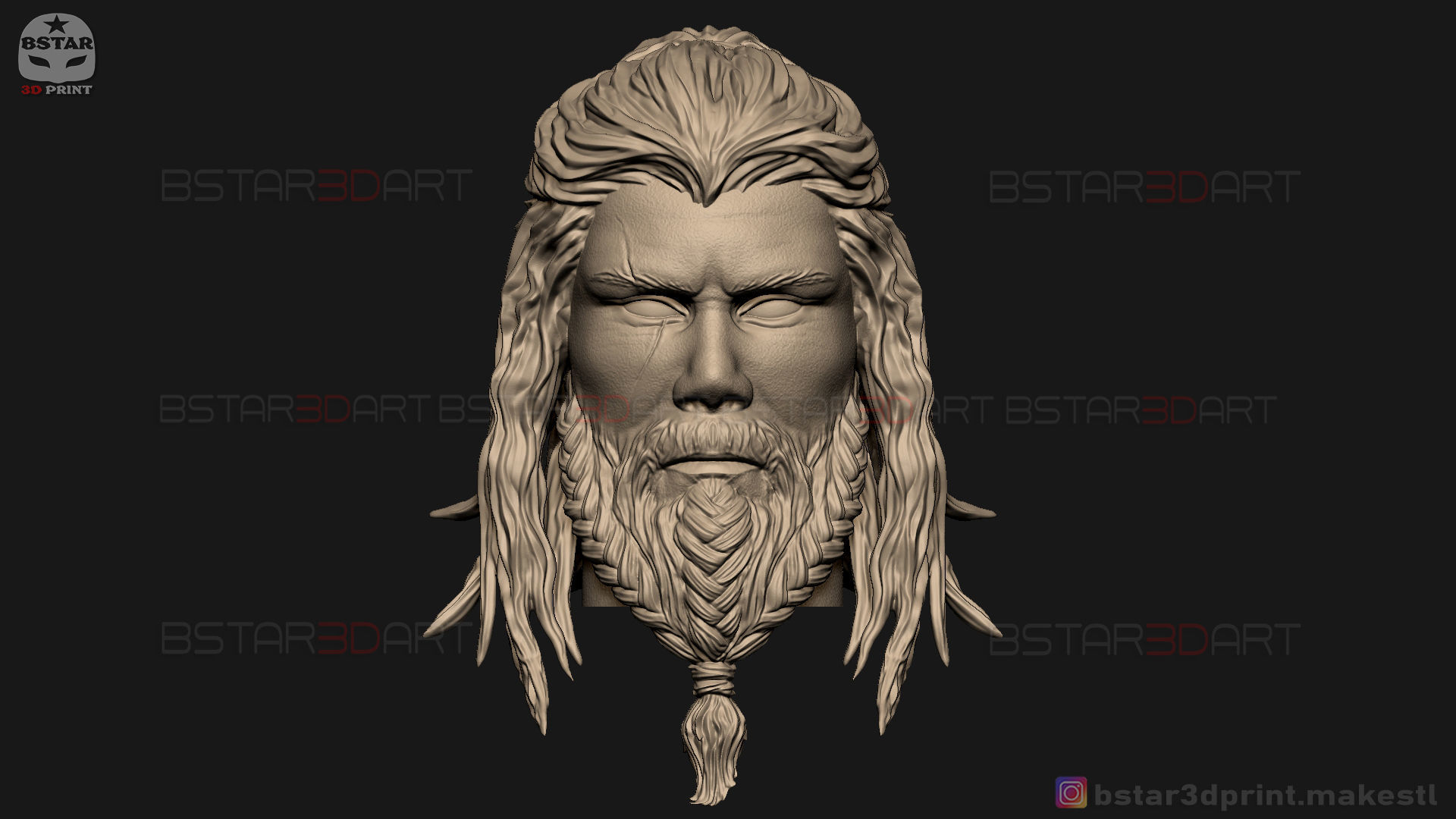 Thor Head - Chris Hemsworth - Avenger - Endgame 3D print model_1