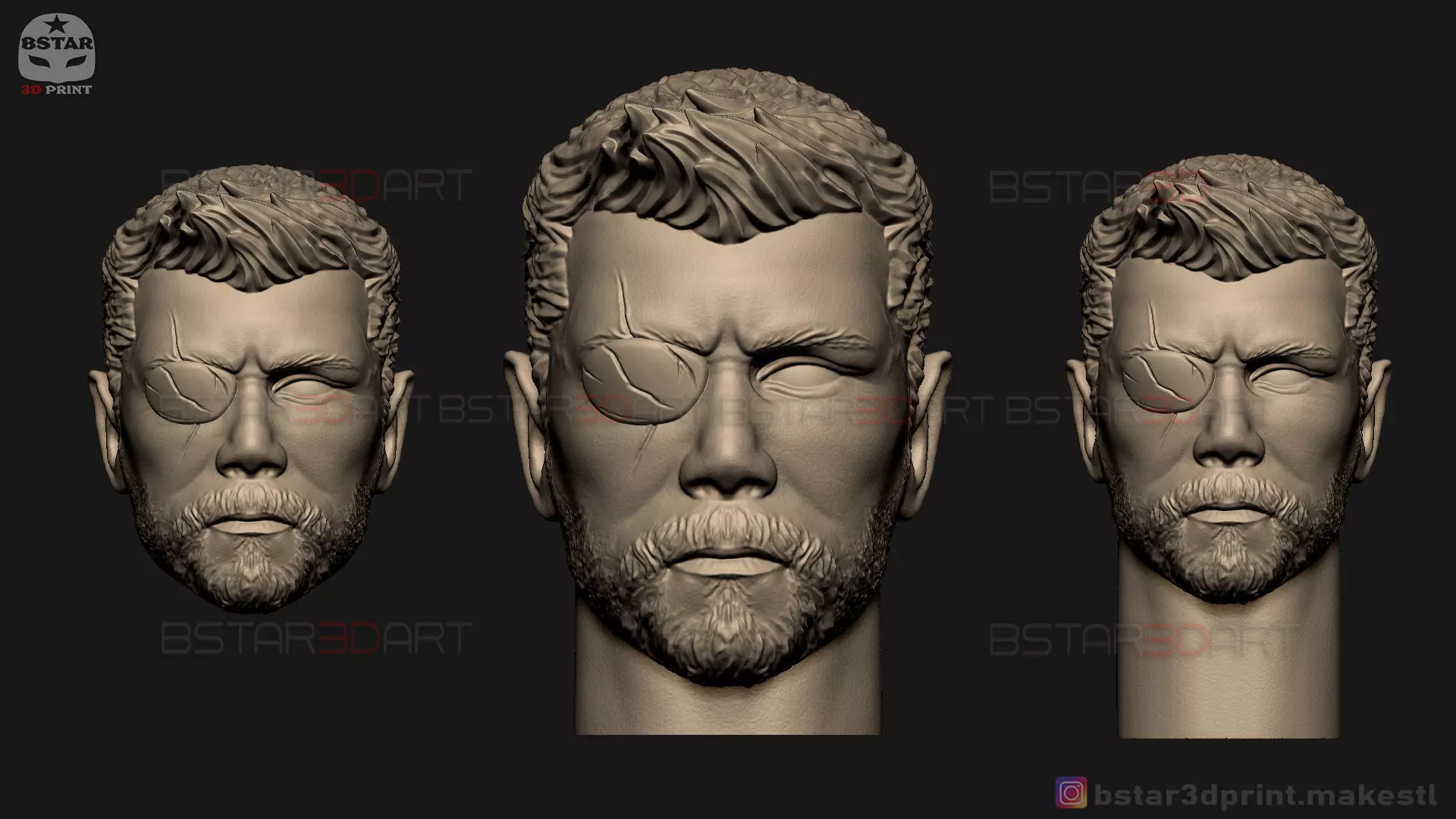 Thor Head - Chris Hemsworth - Avenger - Infinity War 3D print model_0