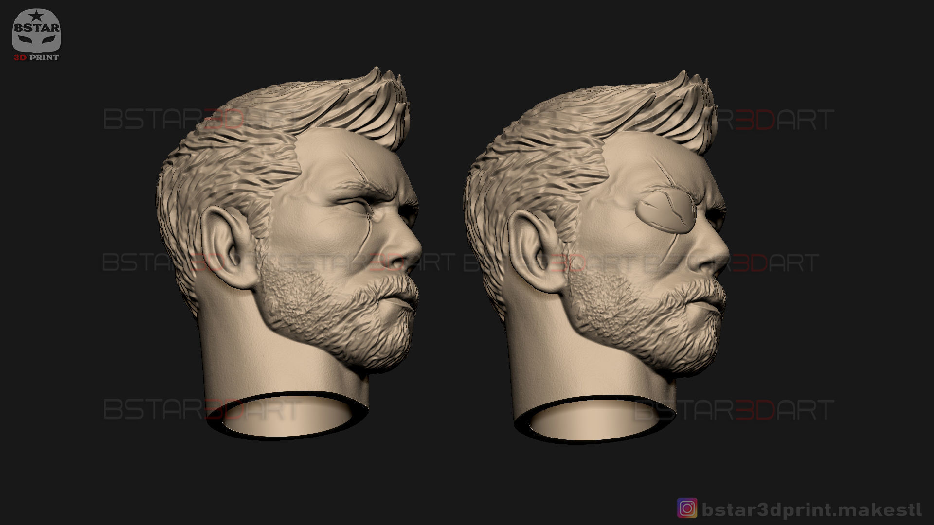 Thor Head - Chris Hemsworth - Avenger - Infinity War 3D print model_16