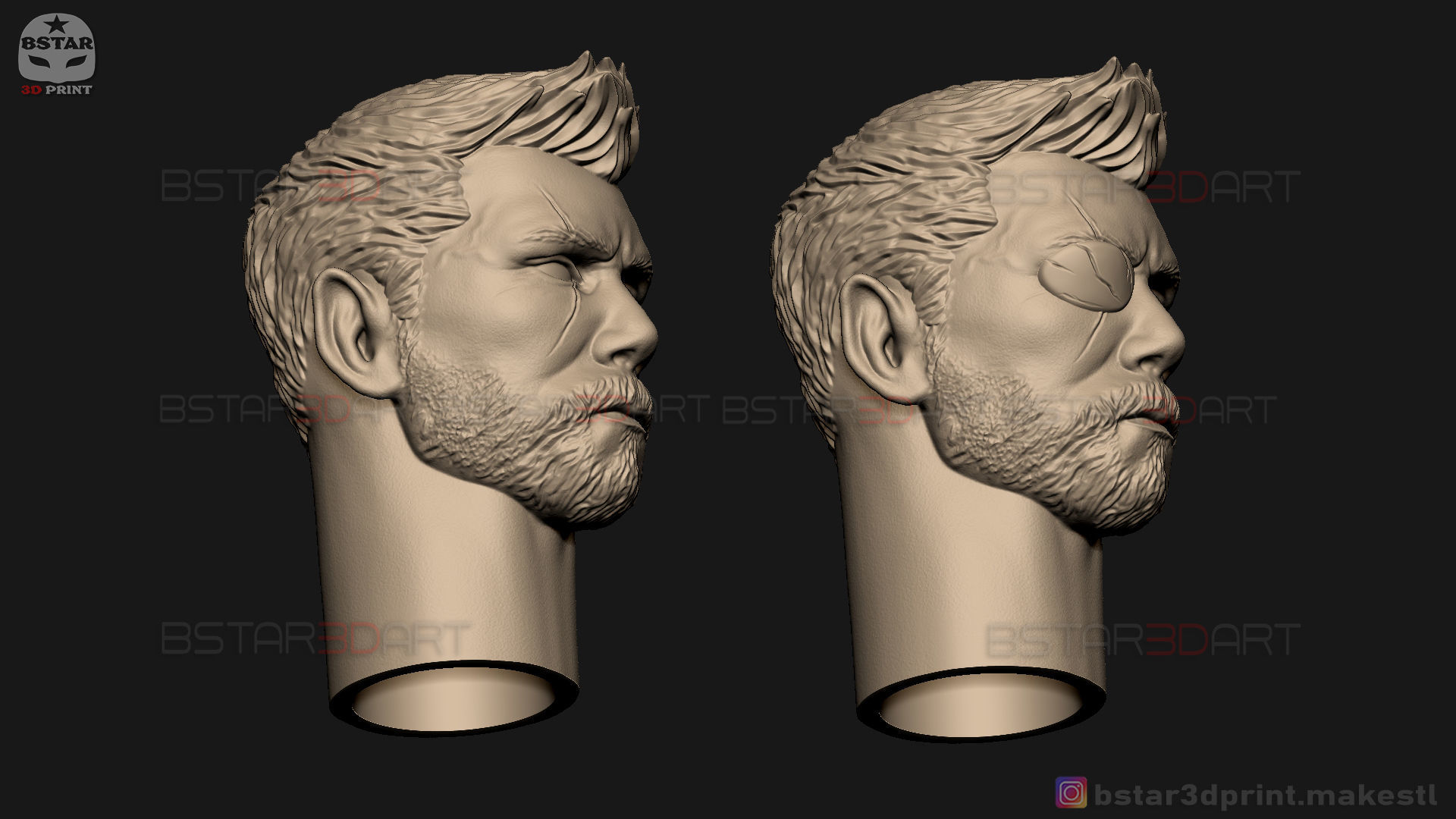 Thor Head - Chris Hemsworth - Avenger - Infinity War 3D print model_17