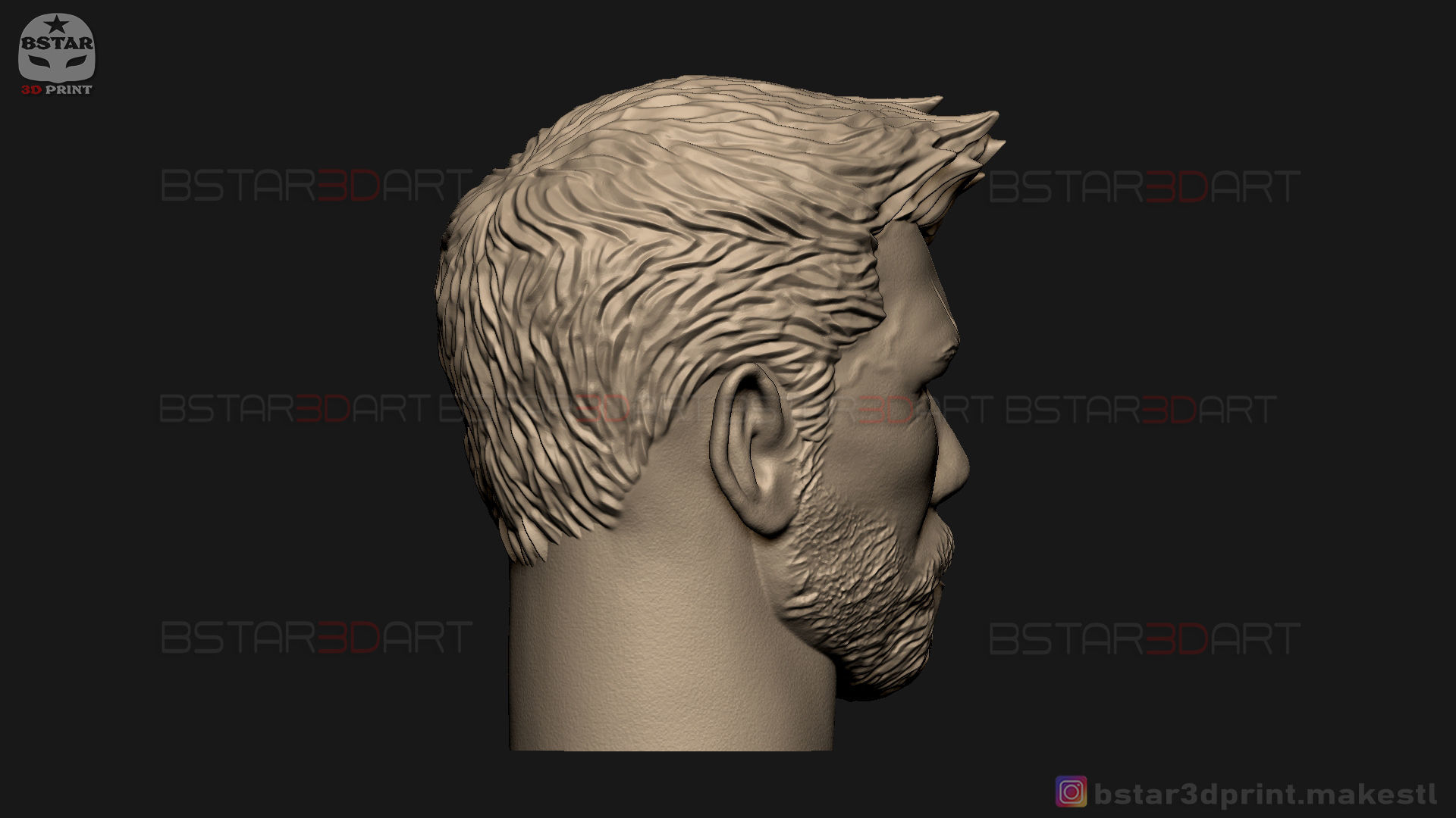 Thor Head - Chris Hemsworth - Avenger - Infinity War 3D print model_7