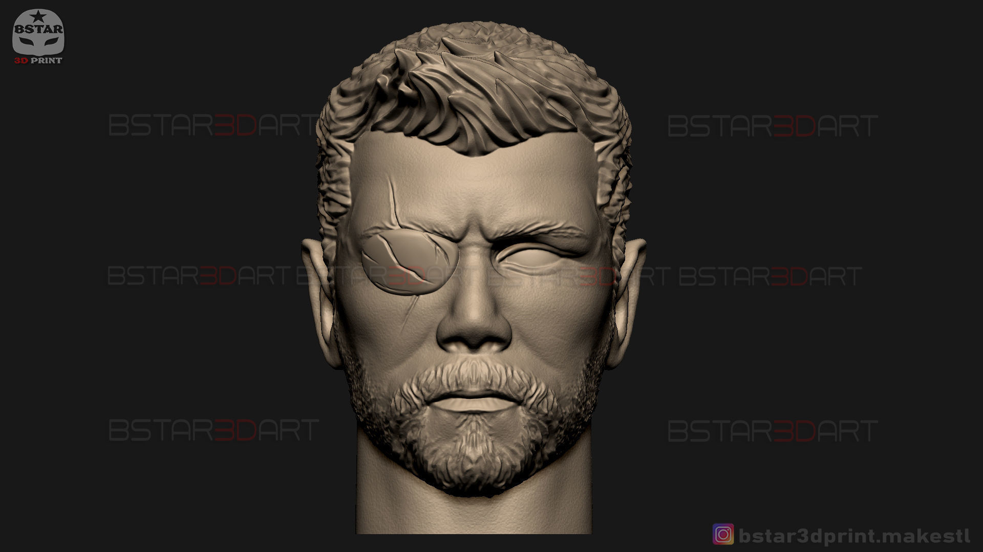 Thor Head - Chris Hemsworth - Avenger - Infinity War 3D print model_2