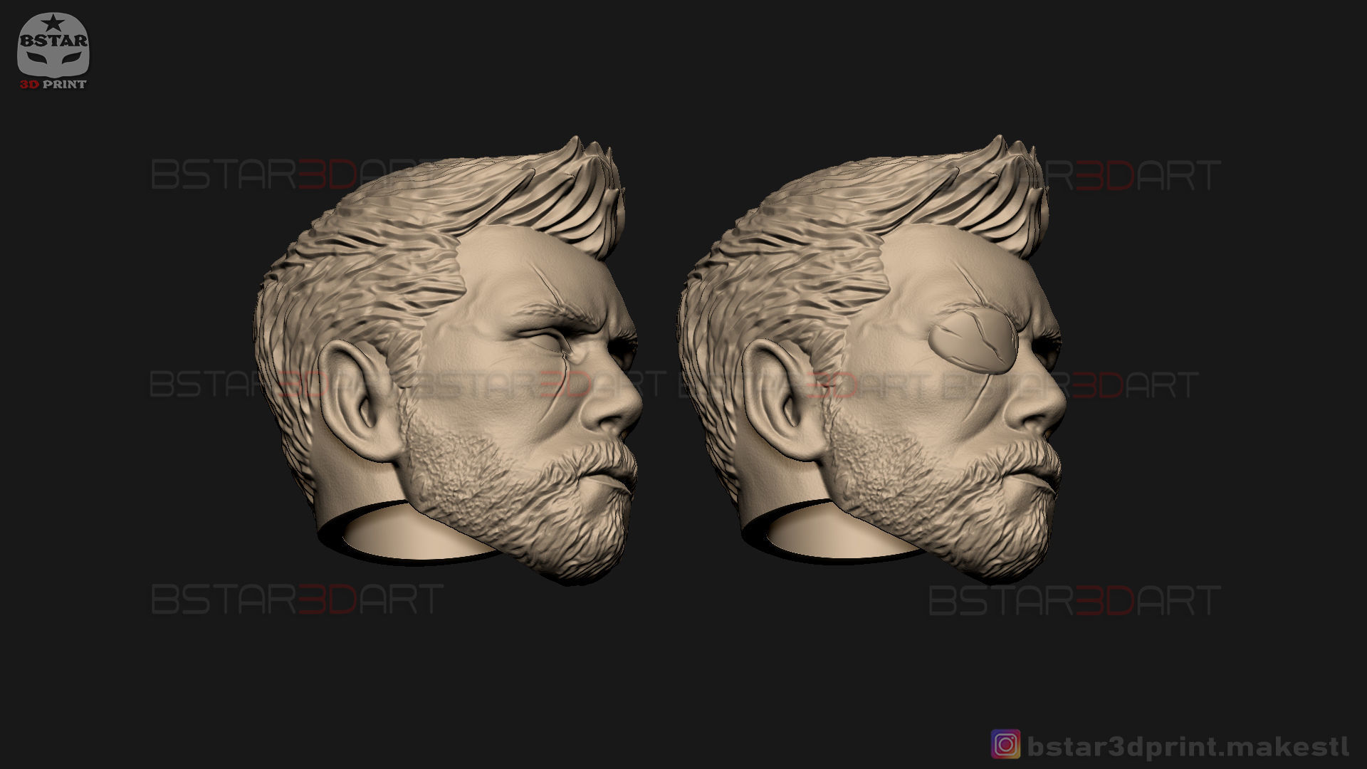 Thor Head - Chris Hemsworth - Avenger - Infinity War 3D print model_15