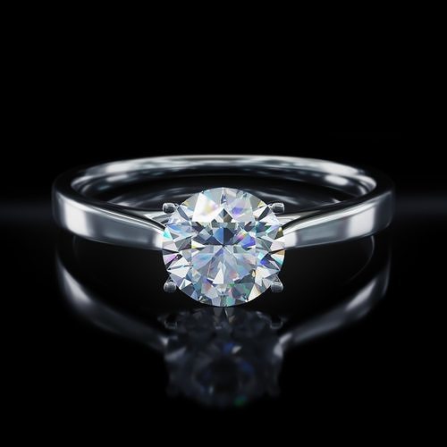 Diamond ring ideal cut  3D model