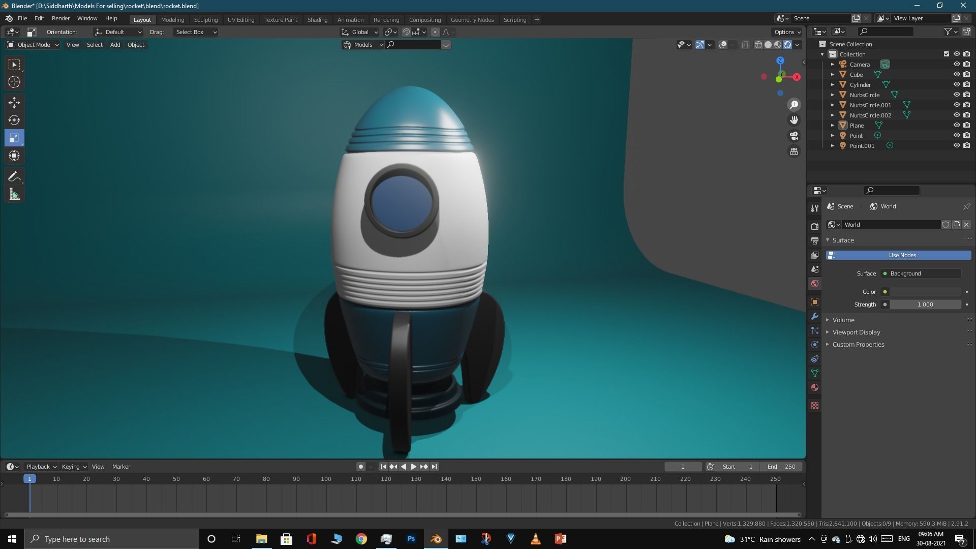 Space Rocket 3D model_5
