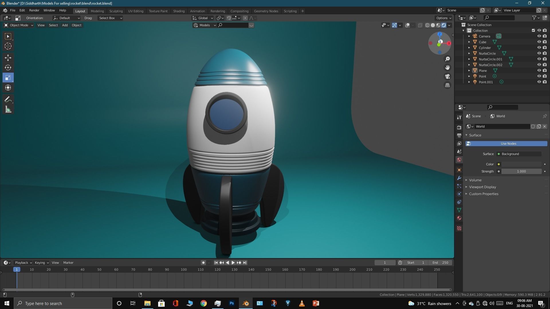 Space Rocket 3D model_7