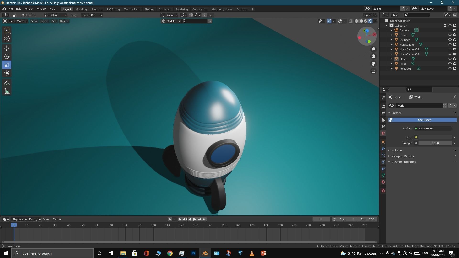 Space Rocket 3D model_6