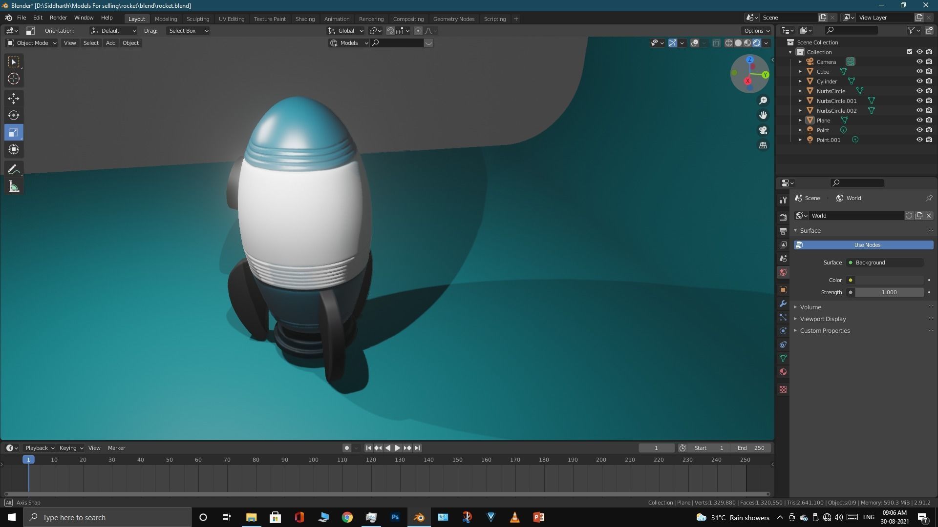 Space Rocket 3D model_16