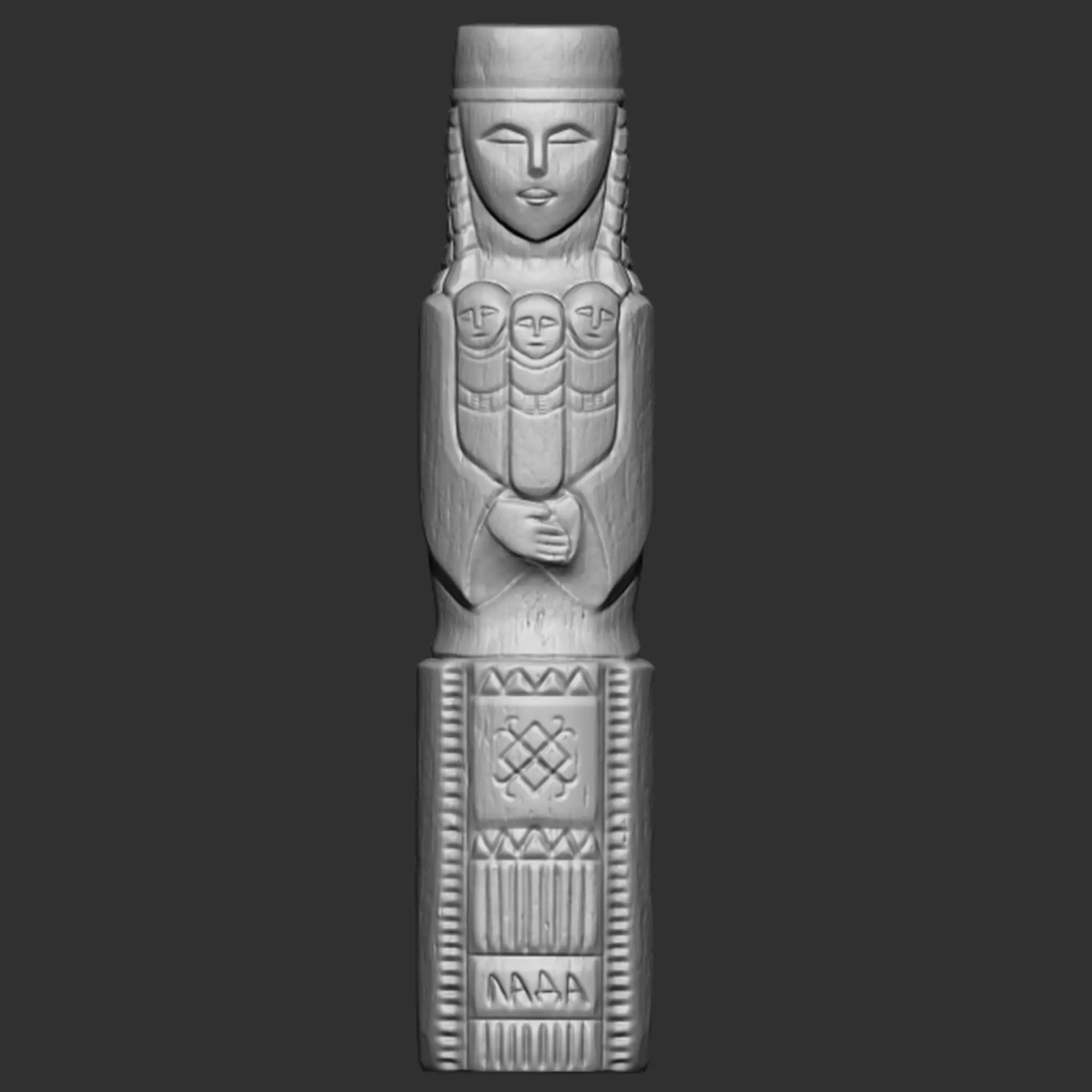 Lada Statue  3D print model_0