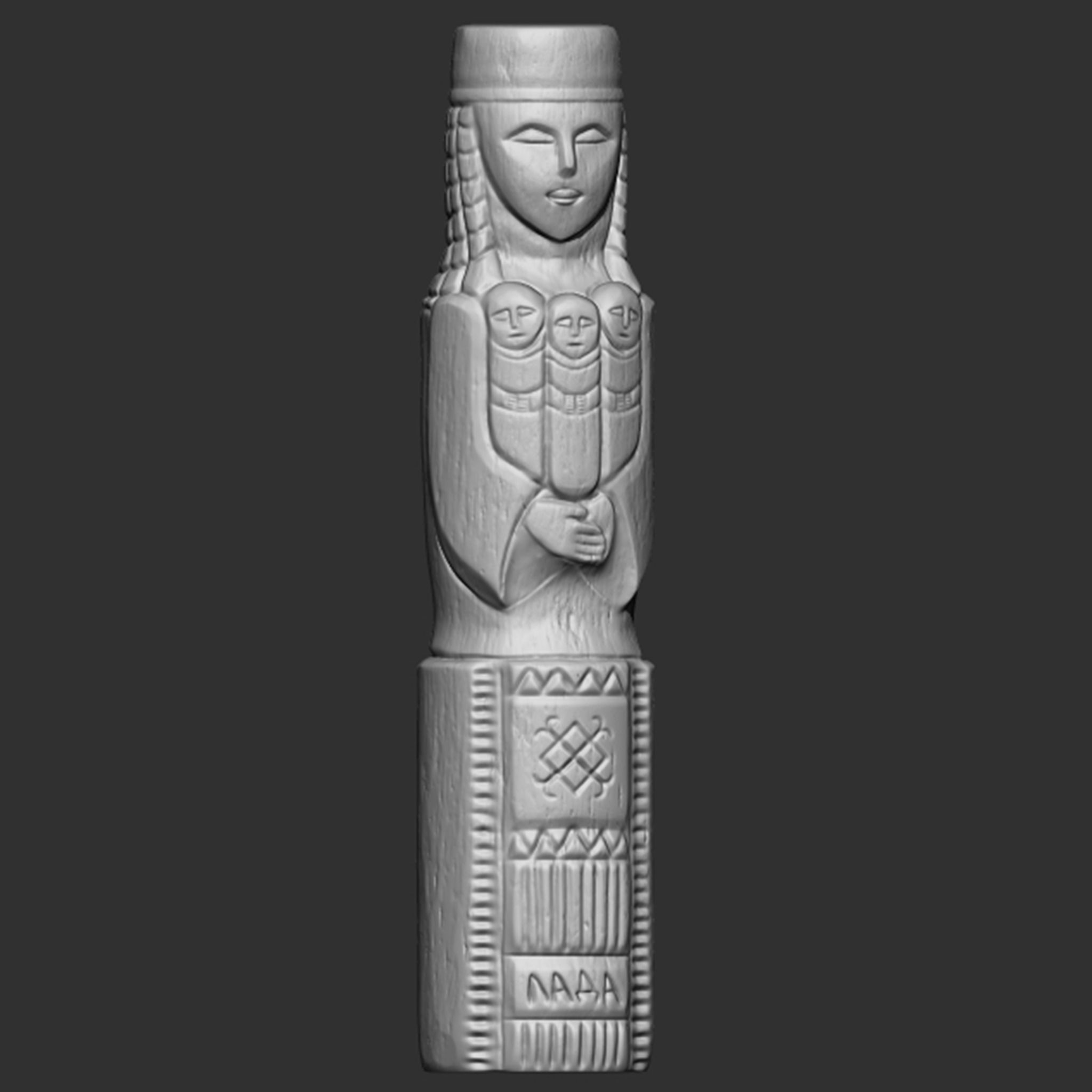 Lada Statue  3D print model_16