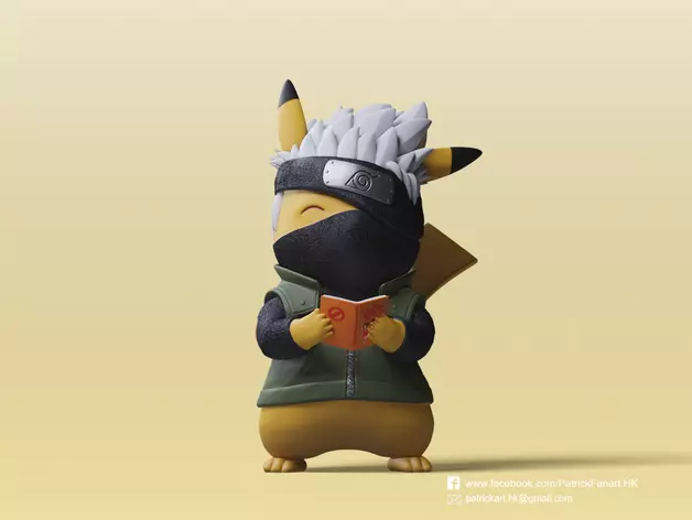pikachu Kakashi Hatake naruto Free 3D print model