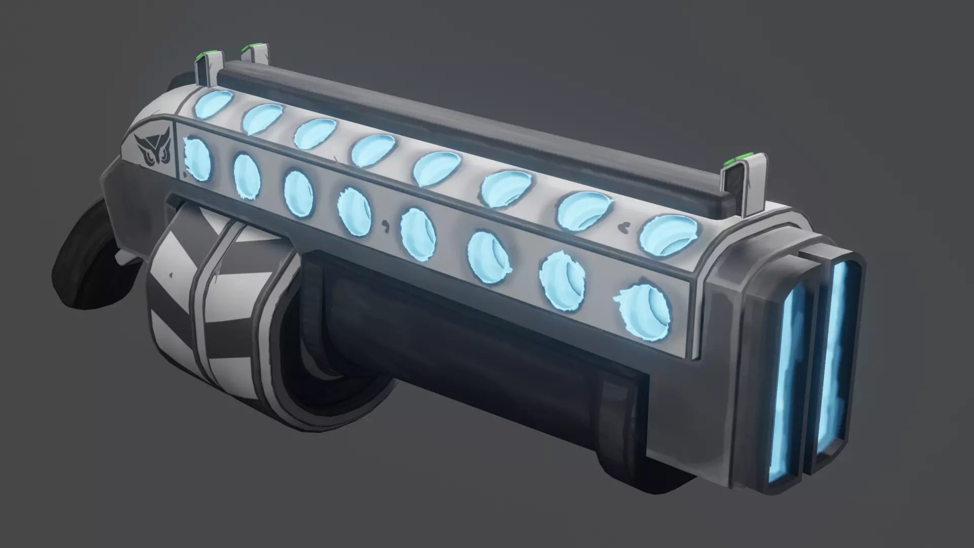 Laser rifle Low-poly 3D model