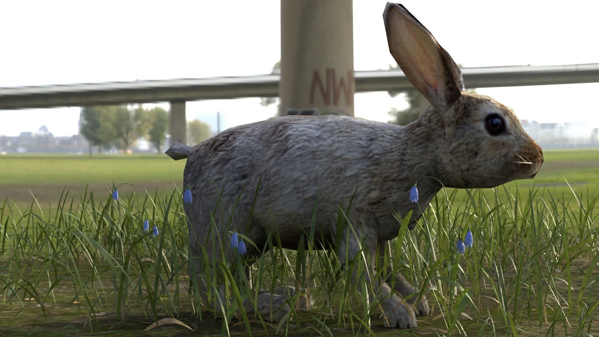 Low Poly Rabbit Low-poly 3D model_6