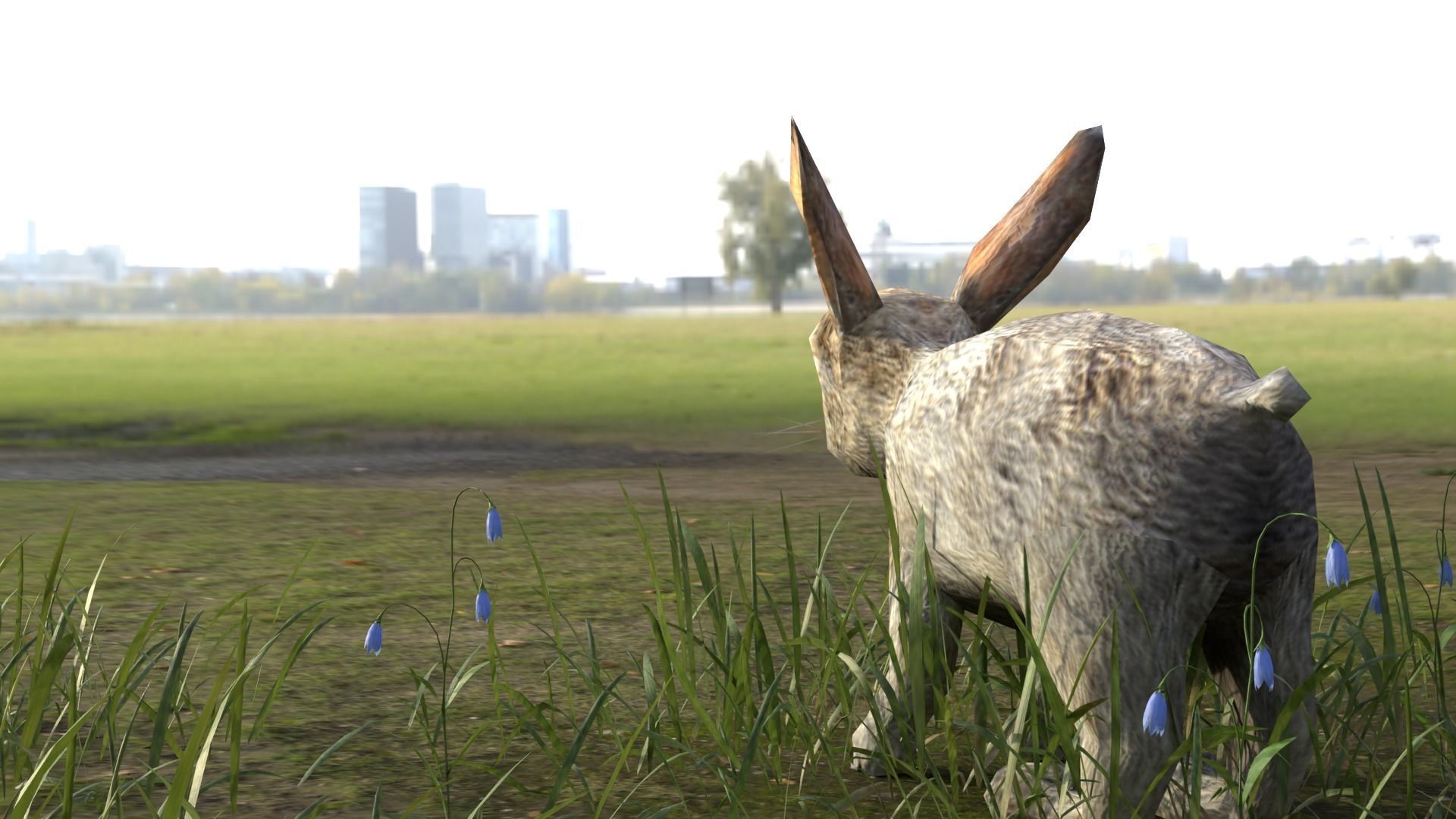 Low Poly Rabbit Low-poly 3D model_1