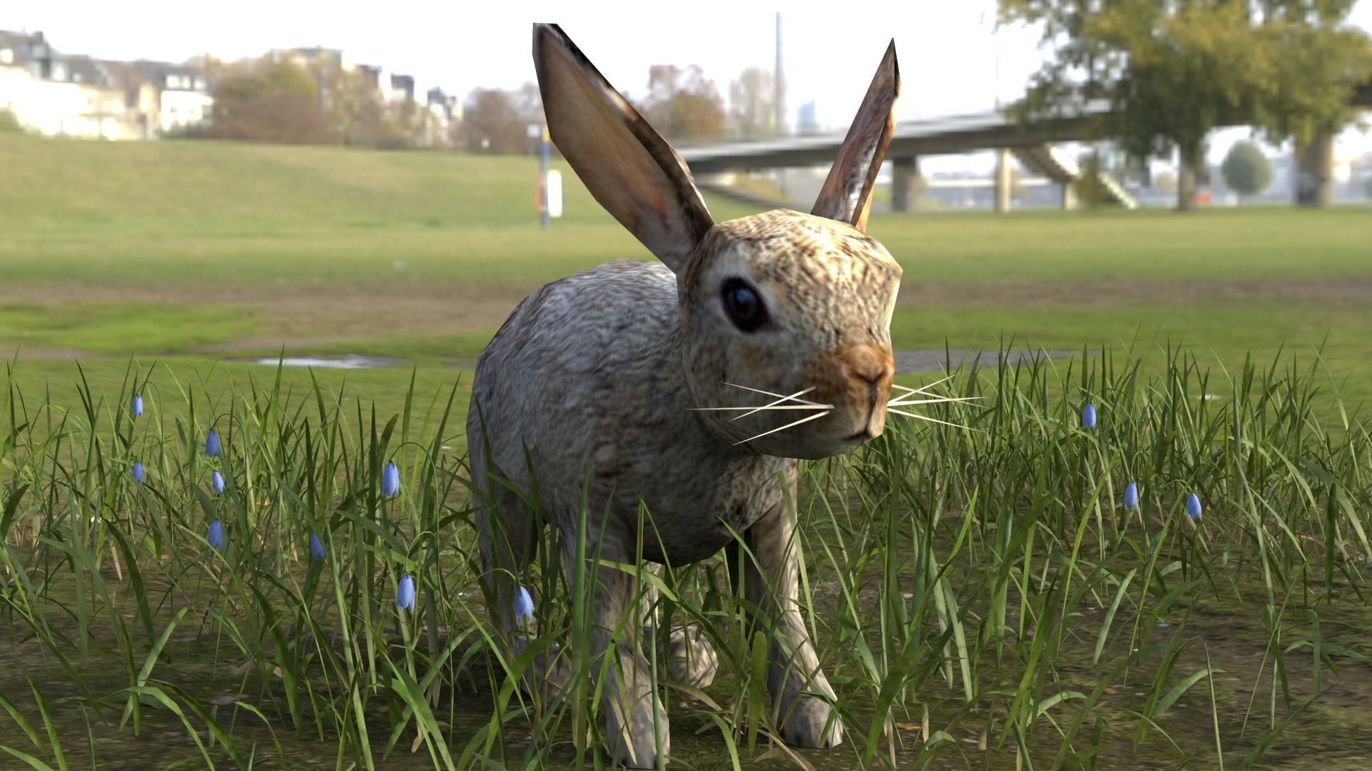 Low Poly Rabbit Low-poly 3D model_2