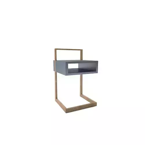 Furniture set bedside table with drawer and wooden stand