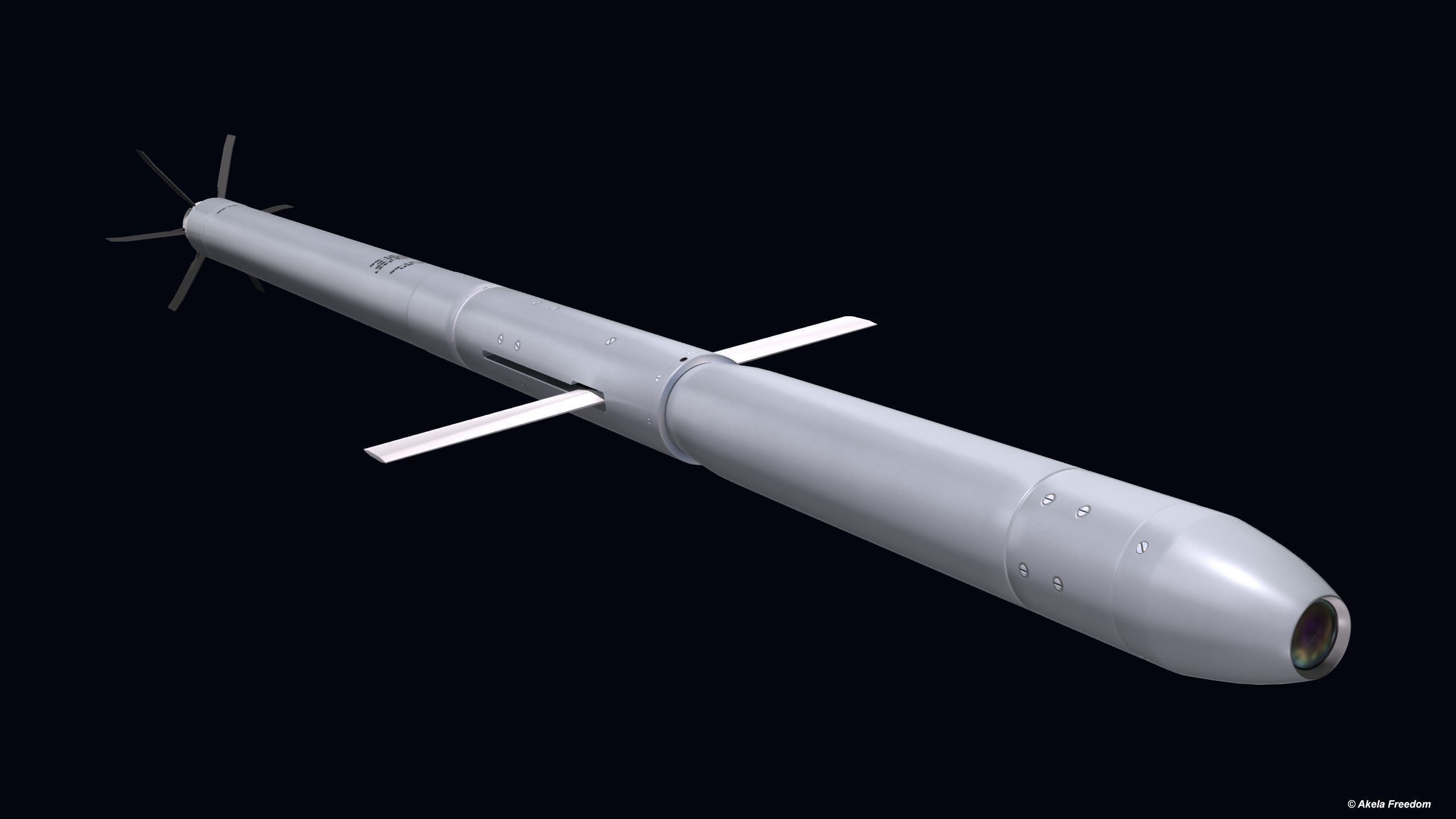 S-8L Laser Guided Rocket 3D model_2