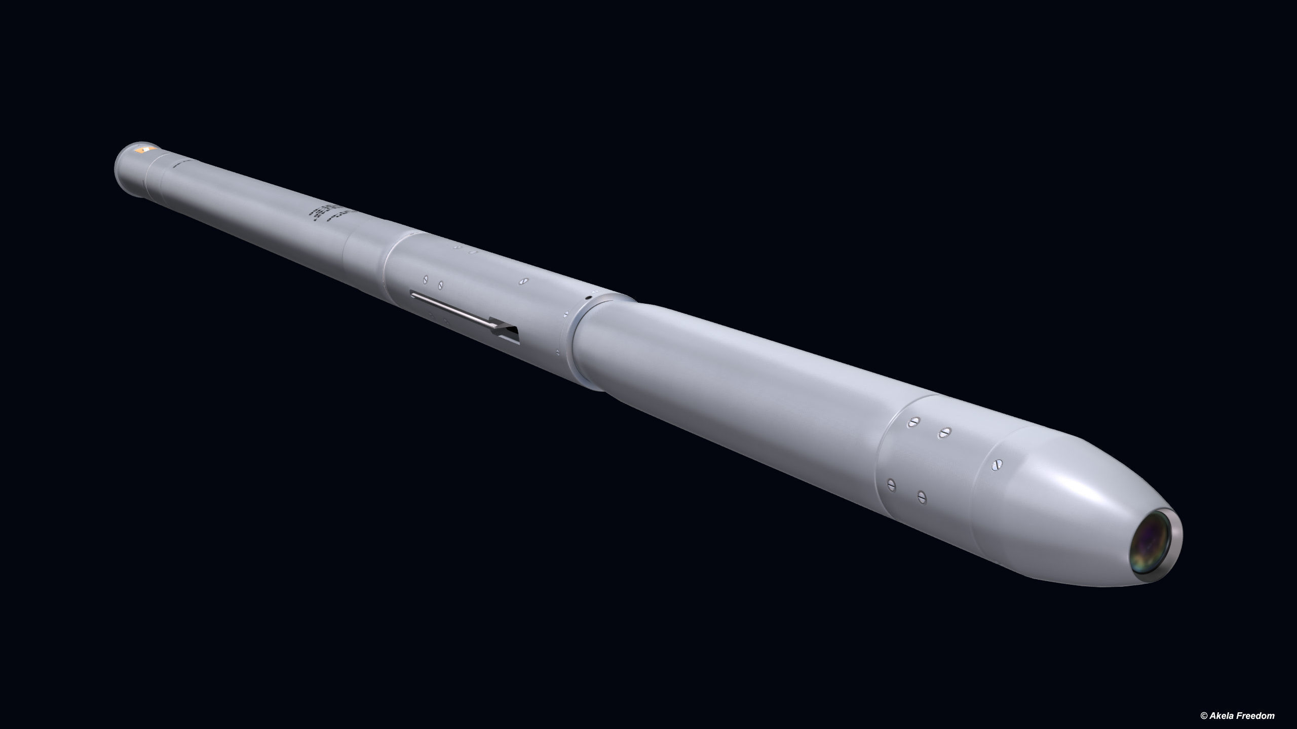 S-8L Laser Guided Rocket 3D model_1