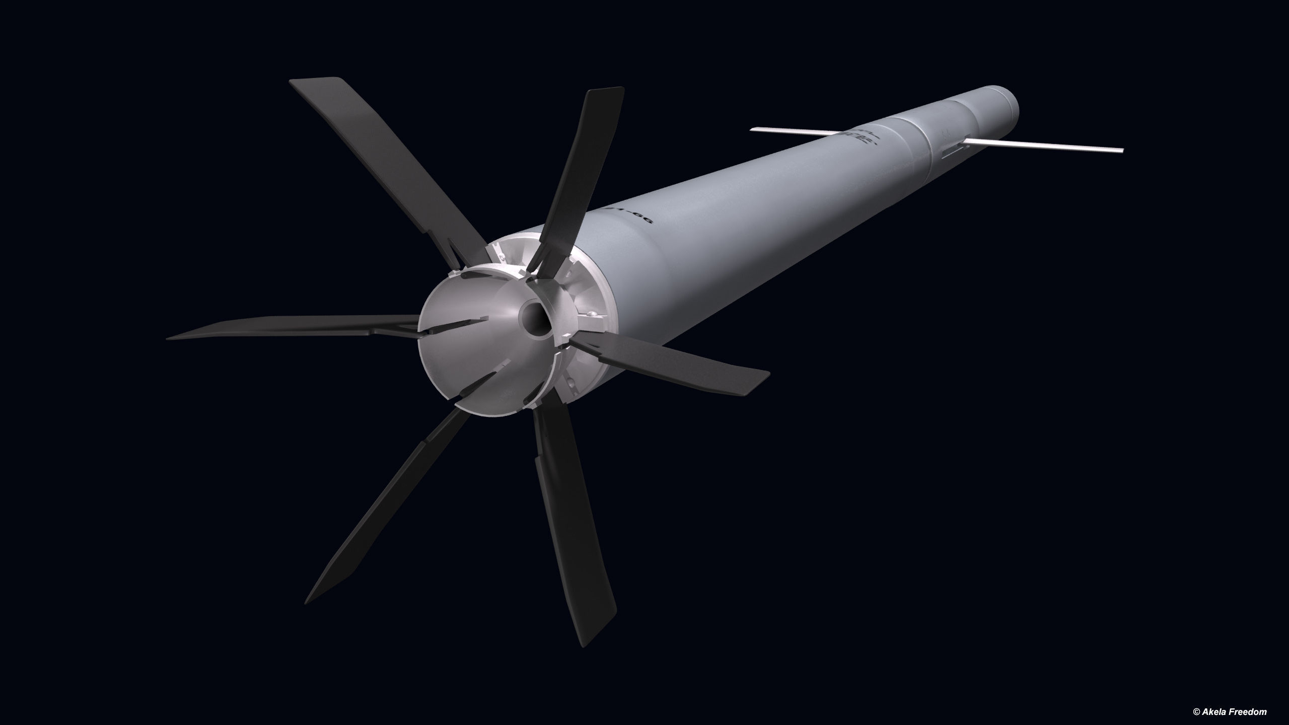S-8L Laser Guided Rocket 3D model_3