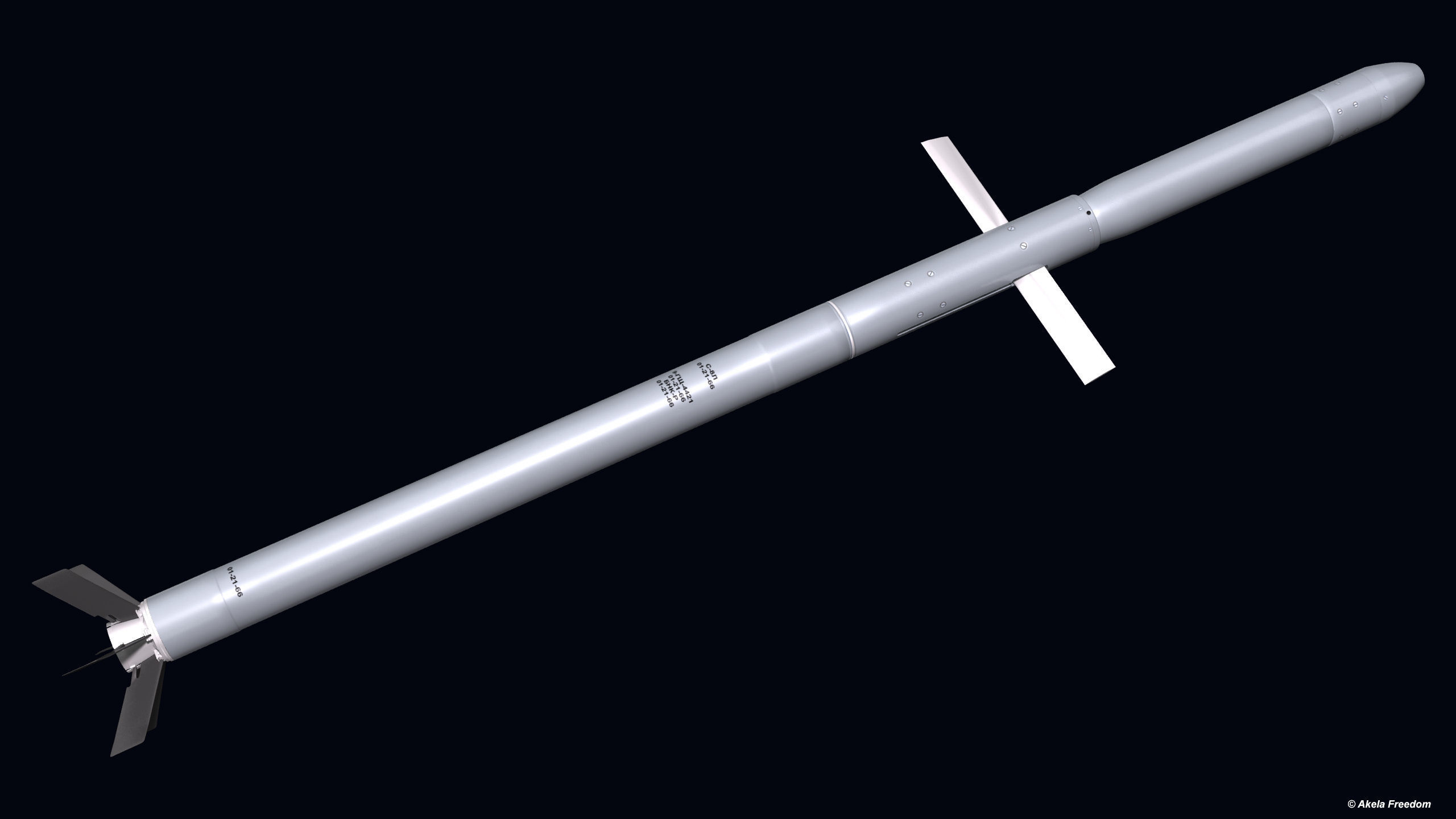 S-8L Laser Guided Rocket 3D model_5